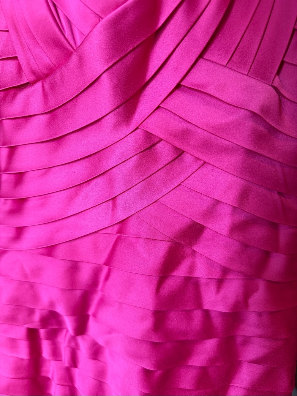 BCBGMaxAzria Hot Pink Bandage V-Neck Cocktail Dress - Picture 5 of 5